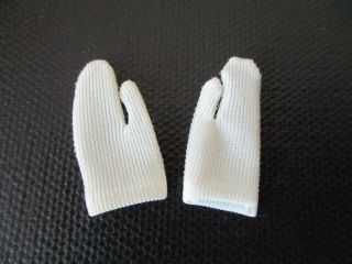 Vintage Barbie Skipper Short White Tricot Gloves (pair A)