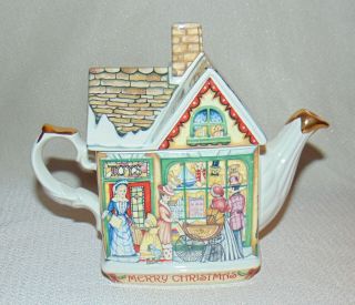 1999 Sadler Merry Christmas Teapot - Toy Store - Ltd Ed - 381/5000