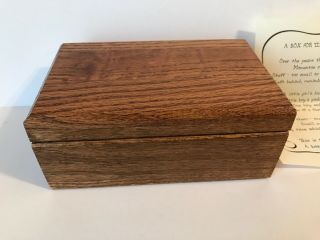 Vintage Small Oak Wood Hinged Chest Jewelry/treasure Box Native Wood Ozark Mo