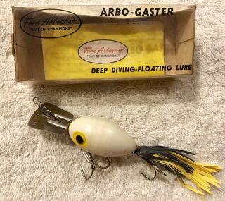 Fishing Lure Fred Arbogast 5/8oz Arbo Gaster White No Stencil Tackle Crank Bait