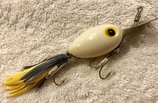 Fishing Lure Fred Arbogast 5/8oz Arbo Gaster White No Stencil Tackle Crank Bait 2