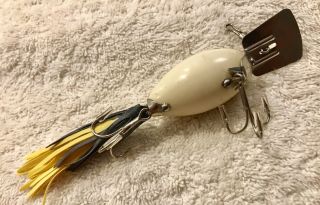 Fishing Lure Fred Arbogast 5/8oz Arbo Gaster White No Stencil Tackle Crank Bait 4