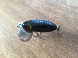 Vintage " Jitterbug " Fishing Lure - By Fred Arbogast,  Wood,  Old Hardware - 2 "