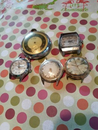 Vintage Mens Wind Up Watches For Repair Or Parts