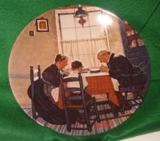Norman Rockwell Limited Edition " The Daily Prayer " Collectors Plate