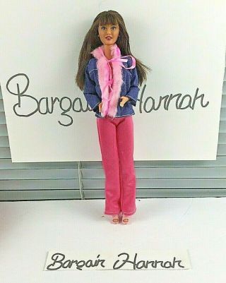 Vintage Mattel Barbie Doll Hazel Eyes Brunette Outfit And Shoes Great Hair Bangs