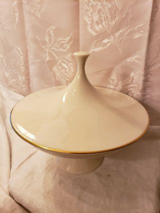 Lenox Eternal Gold Trim Round Covered Serving Dish