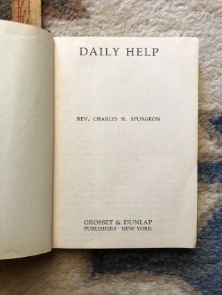 Charles Spurgeon Antique Book Daily Help Hardcover Collectible 3