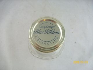 Longaberger Blue Ribbon 1 Quart Canning Jar w Lid 2