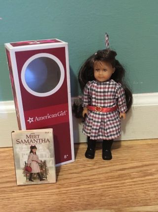 American Girl Doll Samantha With Book Mini Version 6 " Pleasant Co