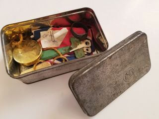Misc.  Antique/vintage Items (tin,  Razor,  Compact,  Manicure Knife,  Flag,  Etc. )
