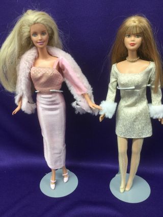 Barbie Doll (2) Bendable Knees.  One Tnt.  Blond Hair/red Hair Mattel 1980’s