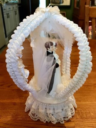 Vintage Bride And Groom Wedding Cake Topper 4