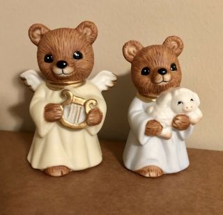Homco 11 Pc Teddy Bear Nativity Set 5412 Ceramic Baby Jesus Mary Joseph 5