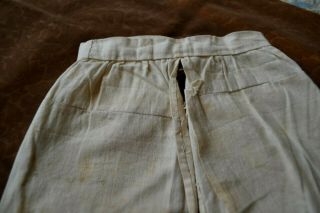 EARLY ANTIQUE DOLL COTTON PANTALOONS SPLIT LET STYLE FOR 24 - 26 