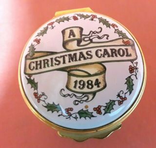 Halcyon Days Neiman Marcus 1984 Christmas Carol Trinket Box