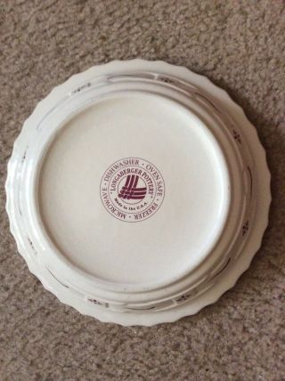 Longaberger Pottery 10” Pie Plate Woven Tradition Red & False Pie (see Picture)