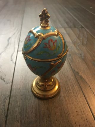 House Of Faberge Musical Egg " Tulip " Plays Tchaikovsky 