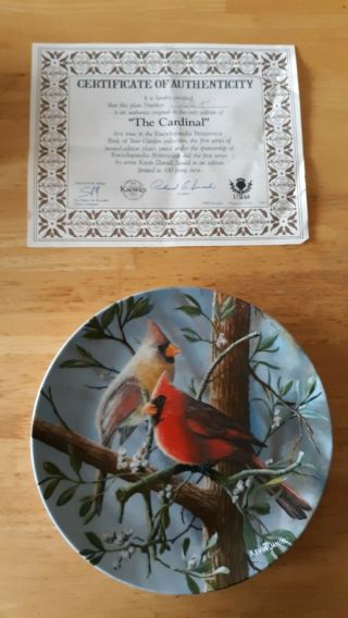 Edwin M.  Knowles Collector Plate Birds Of Your Garden The Cardinal