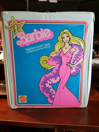 Barbie Fashion Doll Case Mattel No.  1002 1976 Pink Hawthorne Ca Made In Usa