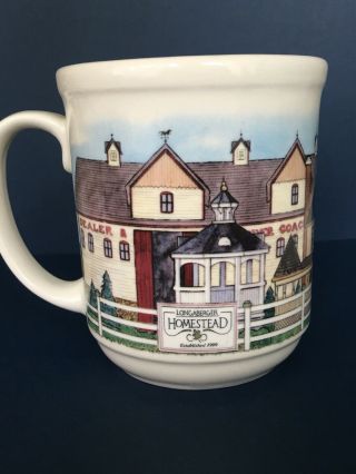 Longaberger Homestead Pottery Coffee Mug Cup - Established 1999 Made in the USA 2