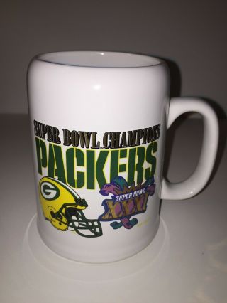 1996 Nfl Green Bay Packers Bowl Xxxi Champs Souvenir Collectable Mug Cup