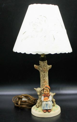 Vintage Hummel Table Lamp 228 Good Friends Girl With Lamb Stylized Bee Tmk4