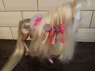 1987 Vintage Kenner Fashion Star Fillies Chloe Horse With Hair Ties Barrettes