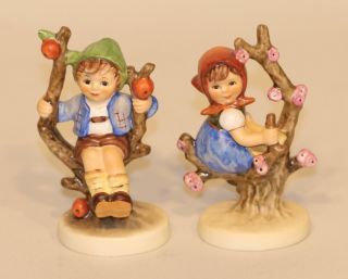 Hummel Figurines Apple Tree Boy 142/3/0 142 & Girl 141/3/0 141 Tmk - 5