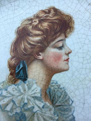 1909 Calendar Plate By Carnation Mcnicol 9 Inch Gibson Girl