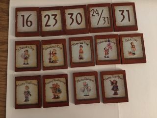 Ten Hummel Season Of Joy Calendar By Bradford Exch.  Tiles,  Holiday Birthday