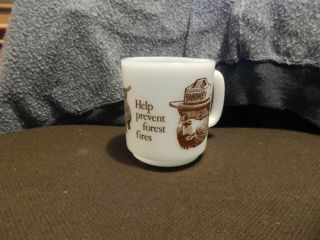Vintage Smokey The Bear Glasbake Mug/cup