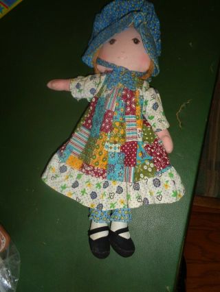 Holly Hobbie Doll Knickerbocker 15 " Vintage Doll