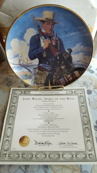 John Wayne " Spirit Of The West " Collector Plate
