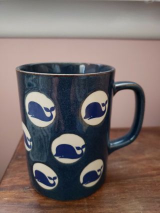 Otagiri Mug Whales Japan Blue Glazed Coffee Mug Moby Dick