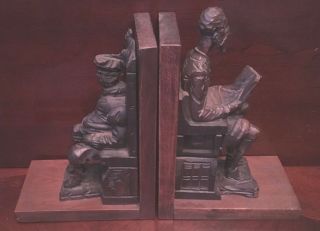 Ouro Artesania Wood Book Ends with Wood Hand Carved Don Quixote & Sancho Panza 2