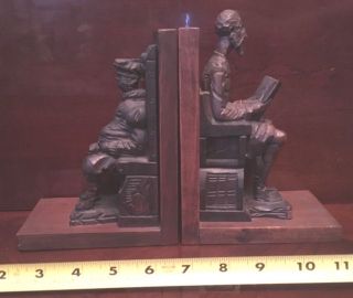 Ouro Artesania Wood Book Ends with Wood Hand Carved Don Quixote & Sancho Panza 3