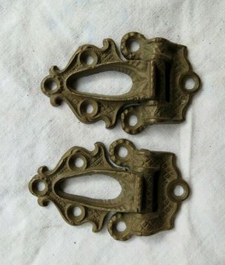 2 Vintage Brass Hinges Victorian Decorative Grand Rapids Brass Company 1697