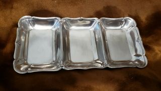 American Colonial By Arthur Court Divided Aluminum Tray