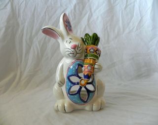 Blue Sky Easter Bunny Rabbit Tea Light Candle Holder Heather Goldminc