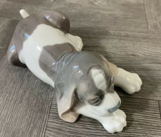 Lladro Beagle Puppy Sleeping Dog Figurine Retired No Box
