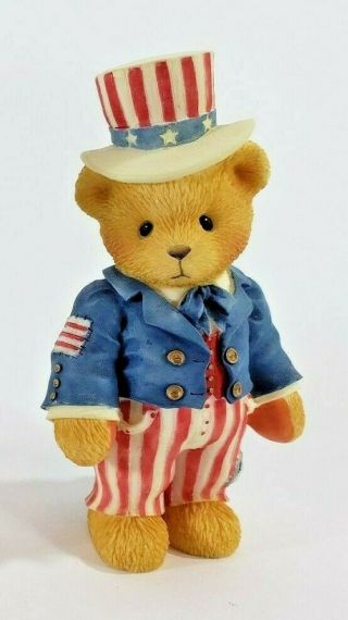 Cherished Teddies 302619 I Want You To Be My Friend Uncle Sam America Patriot