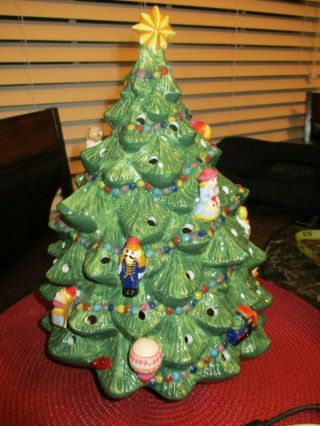 Christopher Radko Holiday Celebrations Ceramic Lighted Christmas Tree
