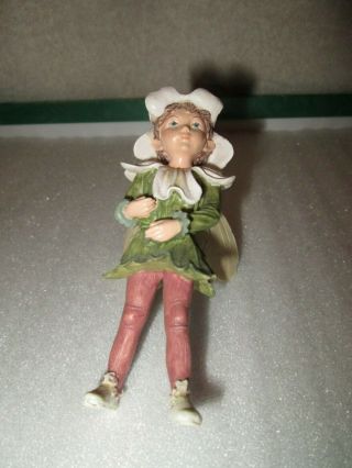Cicely Mary Barker Flower Fairy Boy Ornament 2000 Ivory/green 4 " Tall Gentle Use