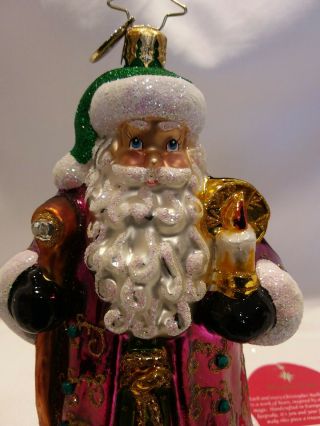 Christopher Radko Santa By Candle Light 1018922 w/Swarovski Crystals 7