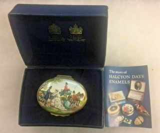 Boxed Halcyon Days Enamels Oval Trinket Box Hinged