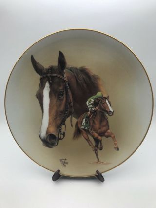 American Artists Collectible Plate " Risk " By Fred Stone 10 1/4