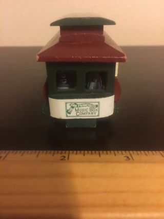 Vintage San Francisco Music Box Co.  Wooden Cable Car/trolley 3