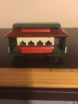 Vintage San Francisco Music Box Co.  Wooden Cable Car/trolley 4