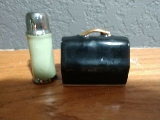 Arcadia Ceramics LUNCH BOX & THERMOS Vintage Miniature Salt & Pepper Shakers 2